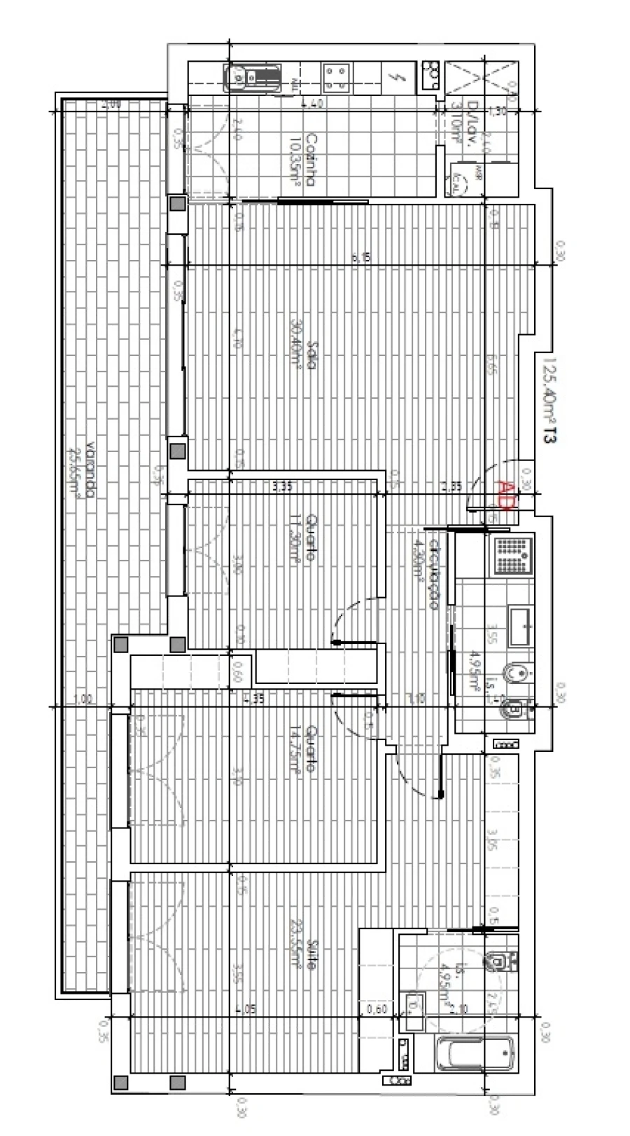 Apartamento T3 para Arrendamento em Leiria, Pousos, Barreira e Cortes Planta 1