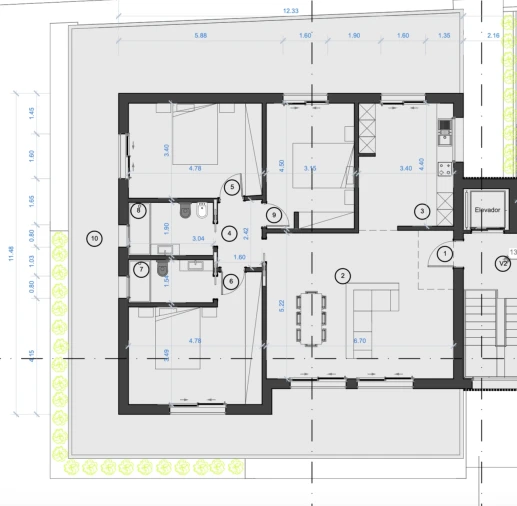 Apartamento T3 para Venda em Pataias e Martingança Planta 1