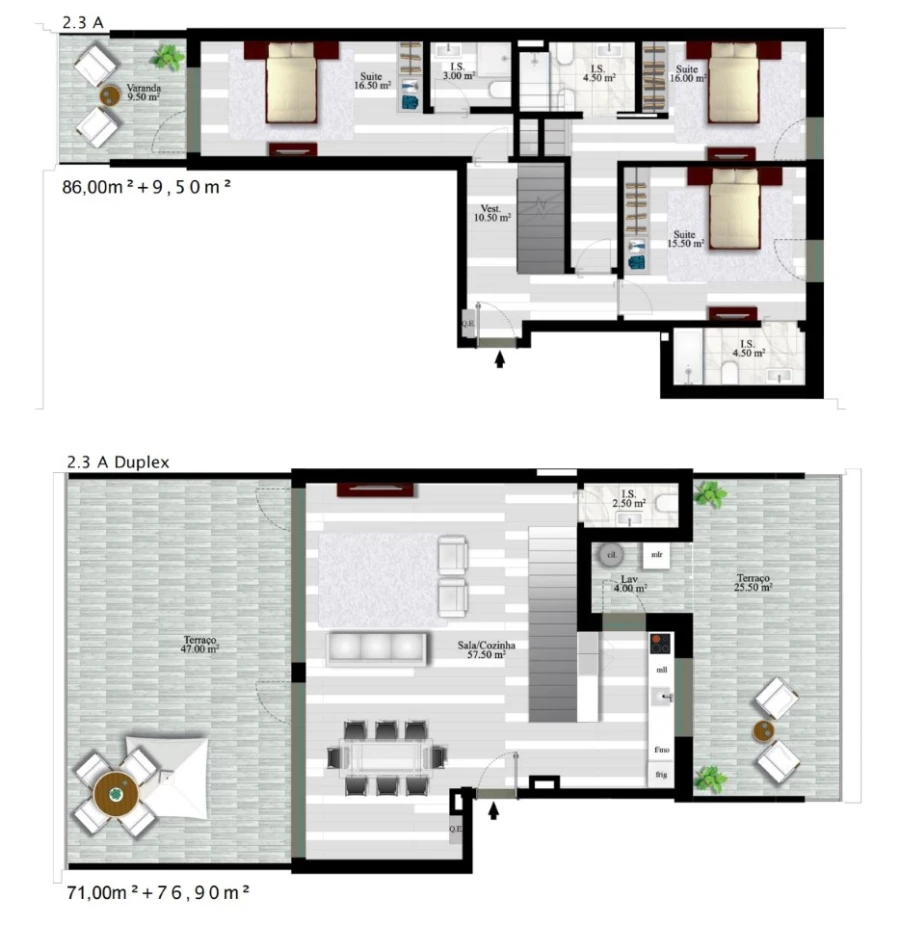 Apartamento T3 para Arrendamento em Gafanha da Nazaré Planta 1