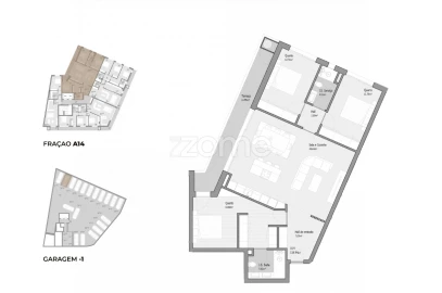 Apartamento T3 para Venda em Bougado (São Martinho e Santiago)