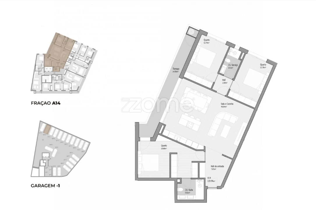 Apartamento T3 para Venda em Bougado (São Martinho e Santiago) Foto 2