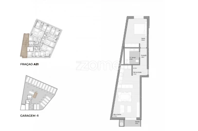 Apartamento T1 para Venda em Bougado (São Martinho e Santiago)