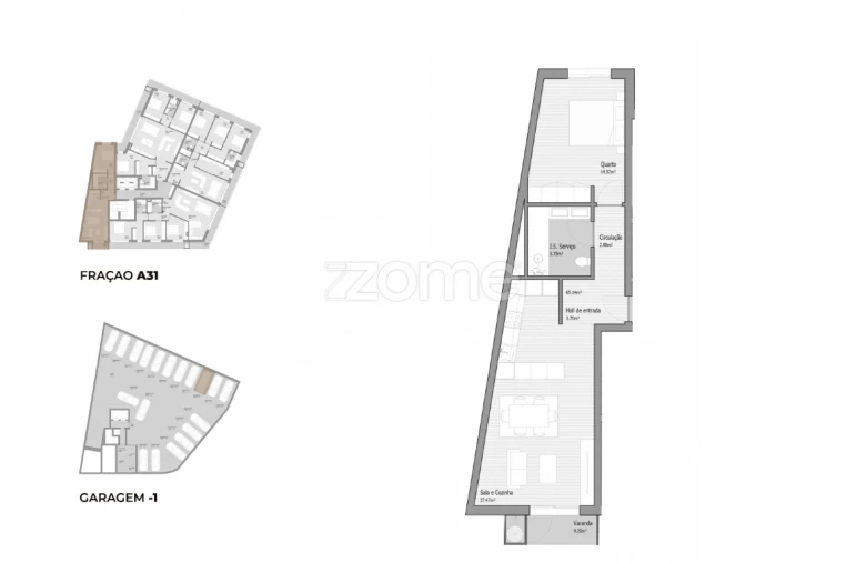 Apartamento T1 para Venda em Bougado (São Martinho e Santiago) Foto 15