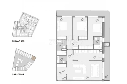 Apartamento T3 para Venda em Bougado (São Martinho e Santiago)