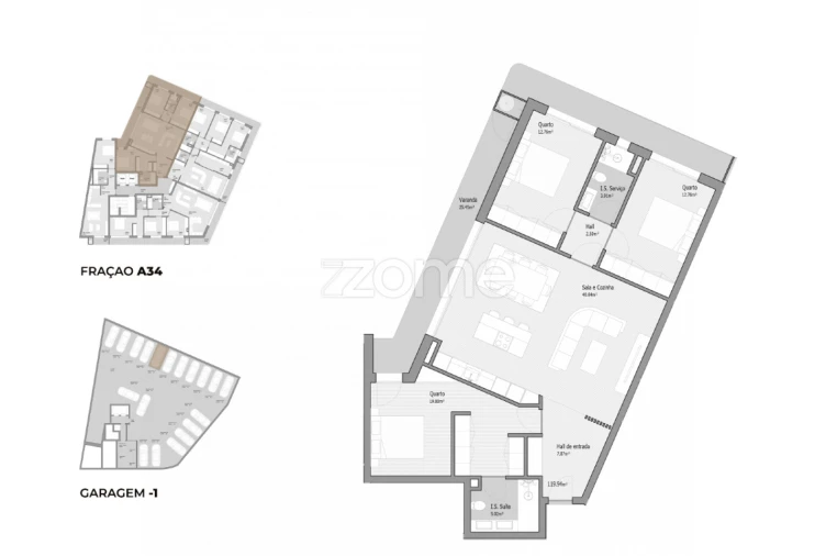 Apartamento T3 para Venda em Bougado (São Martinho e Santiago) Foto 15