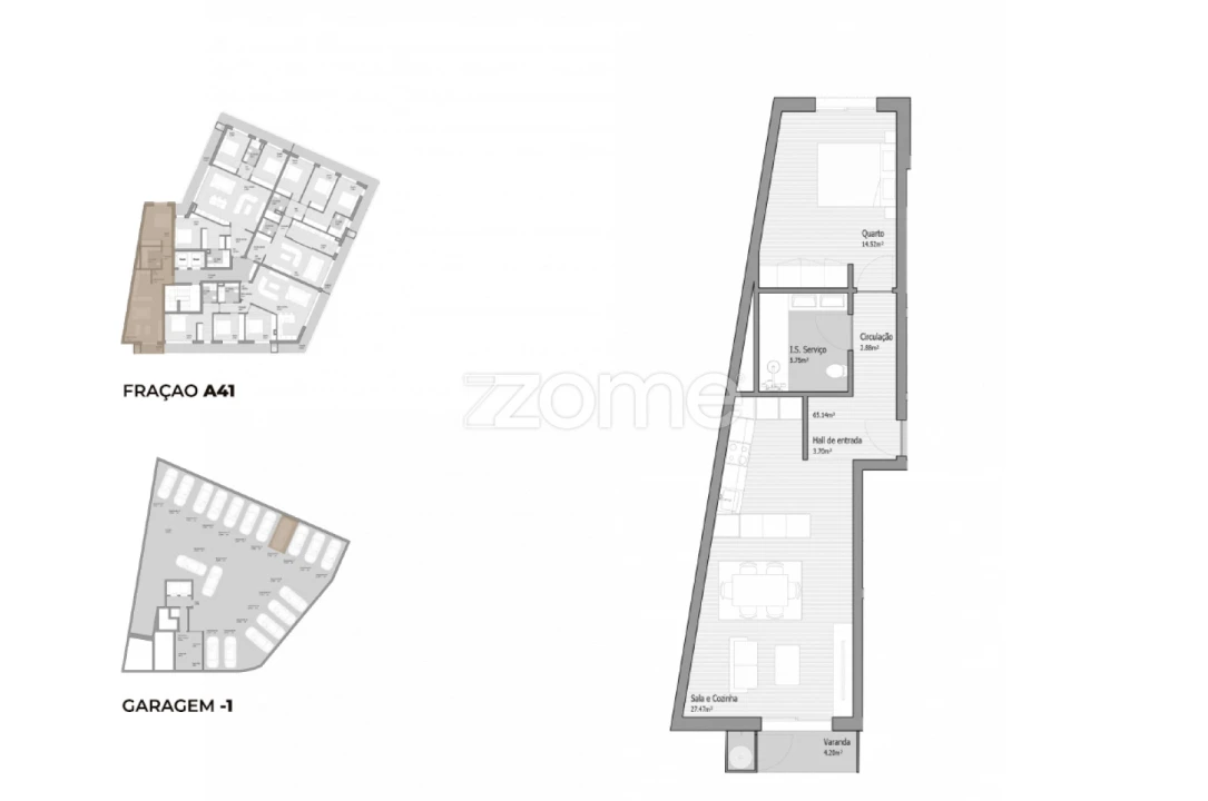 Apartamento T1 para Venda em Bougado (São Martinho e Santiago) Foto 3