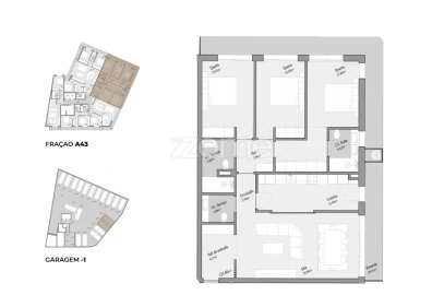 Apartamento T3 para Venda em Bougado (São Martinho e Santiago)