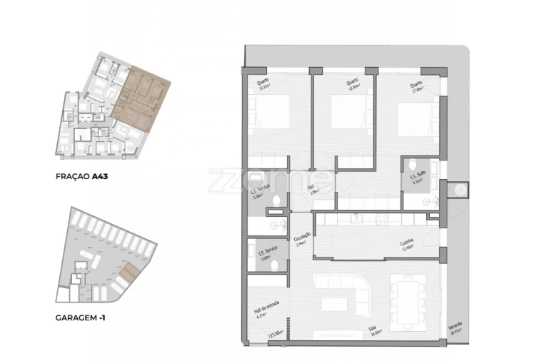 Apartamento T3 para Venda em Bougado (São Martinho e Santiago) Foto 15