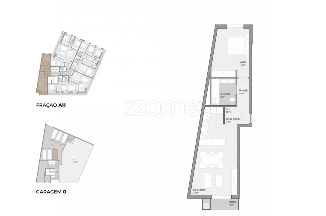 Apartamento T1 para Venda em Bougado (São Martinho e Santiago) Foto 16