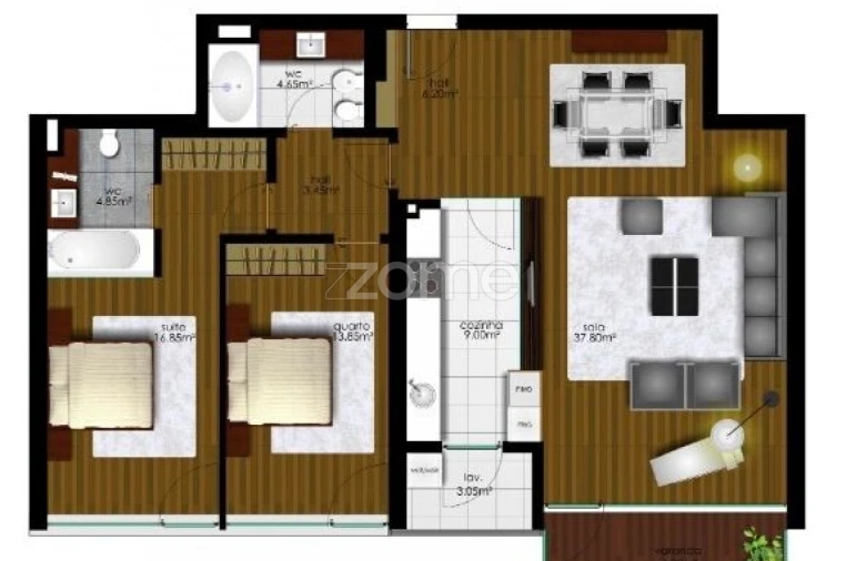 Apartamento T2 para Venda em Campanhã Planta 1