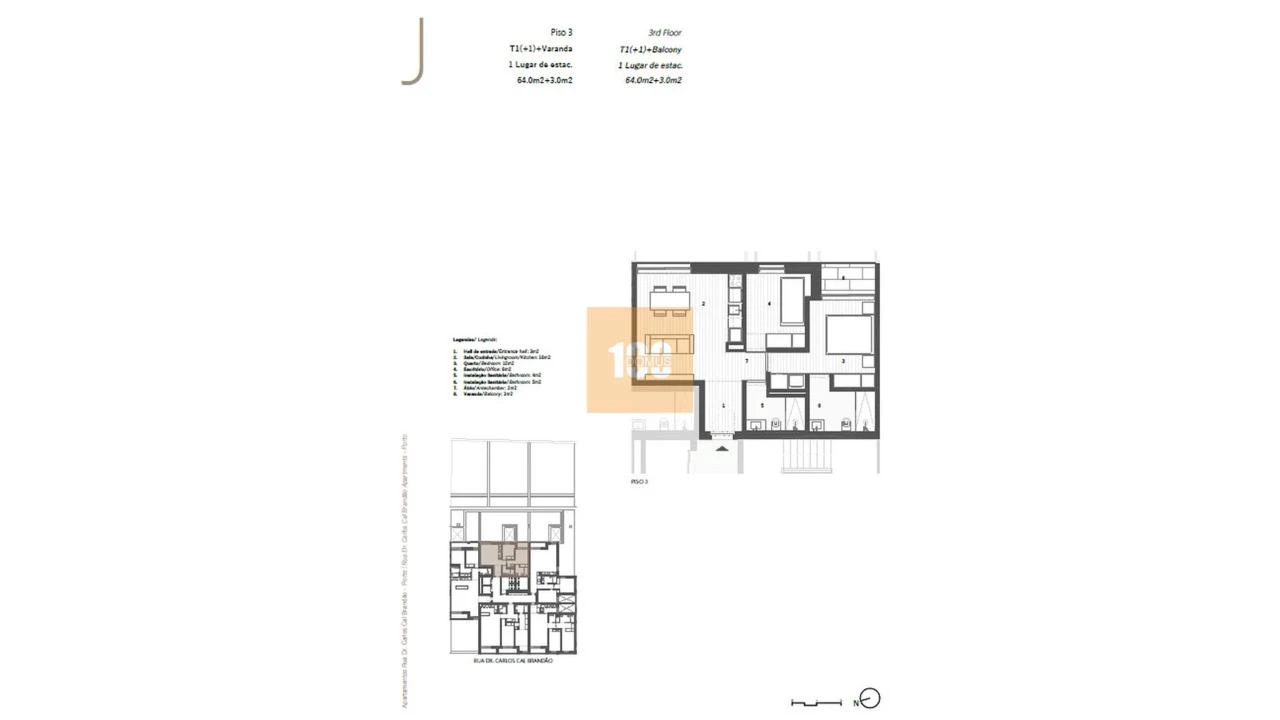 Apartamento T1 para Venda em Cedofeita, Santo Ildefonso, Sé, Miragaia, São Nicolau e Vitória Foto 32