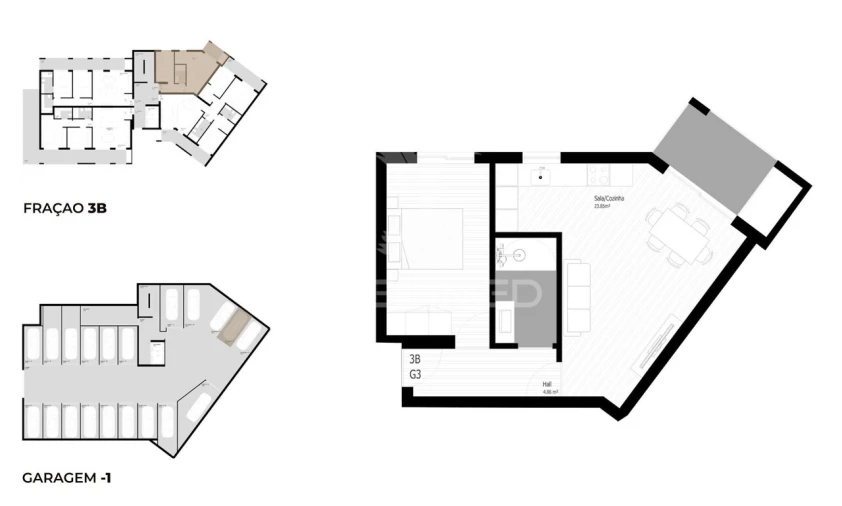 Apartamento T1 para Venda em Pedrouços Foto 18