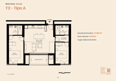 Apartamento T3 para Venda em Moreira