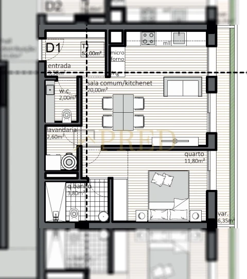 Apartamento T1 para Venda em Matosinhos e Leça da Palmeira