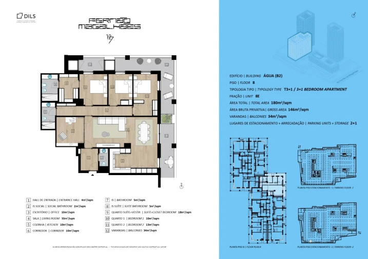 Apartamento T3 para Venda em Bonfim Planta 1