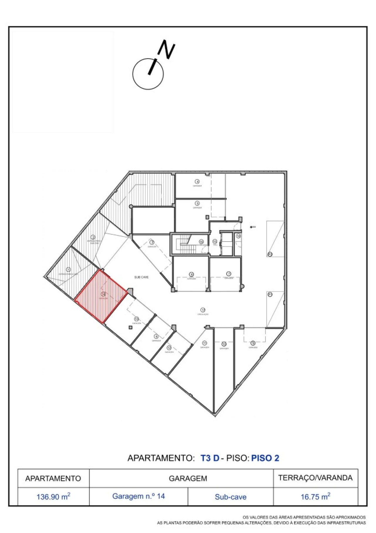 Apartamento T3 para Venda em Tavarede Planta 3