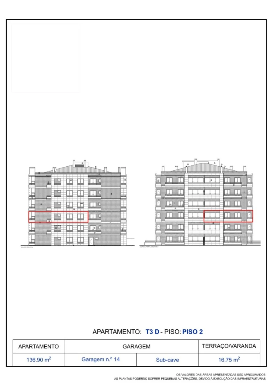 Apartamento T3 para Venda em Tavarede Planta 2