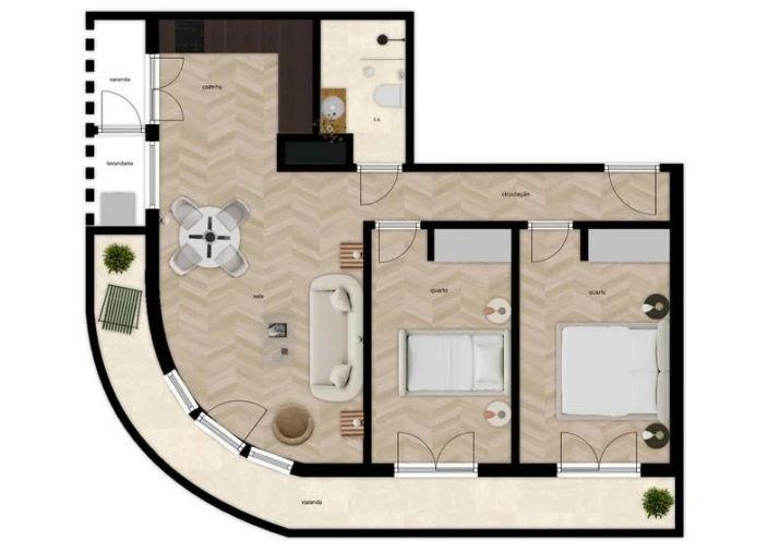 Apartamento T2 para Venda em Campolide Planta 1