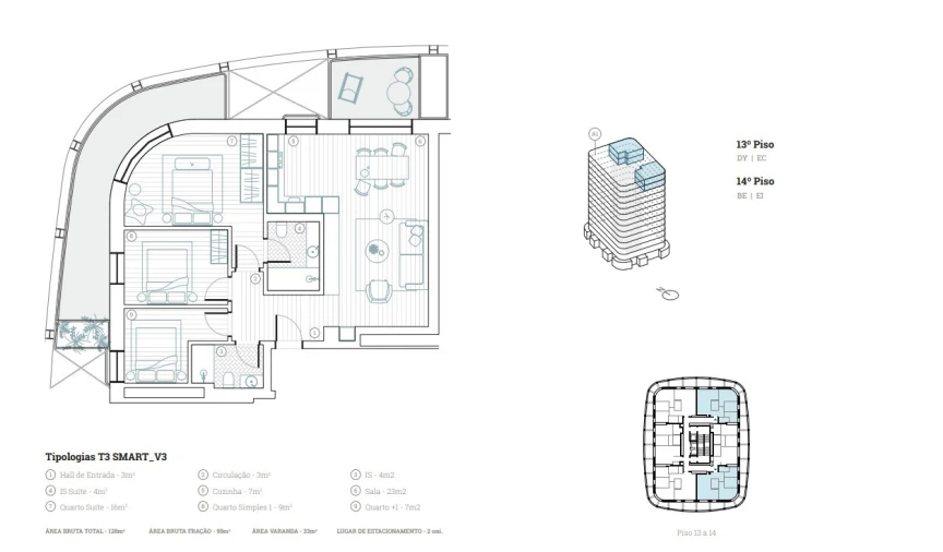 Apartamento T3 para Venda em Paranhos Planta 1