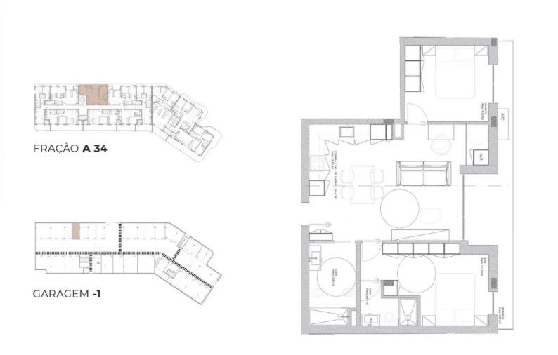 Apartamento T2 para Venda em Oliveira do Douro Planta 1