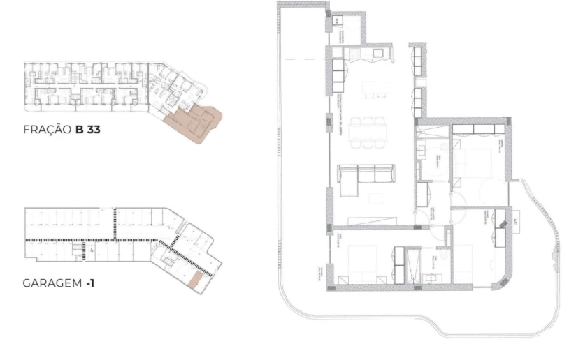Apartamento T3 para Venda em Oliveira do Douro Planta 1
