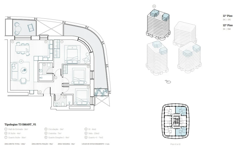 Apartamento T3 para Venda em Paranhos Planta 1