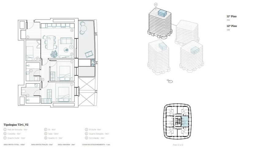 Apartamento T3 para Venda em Paranhos Planta 1
