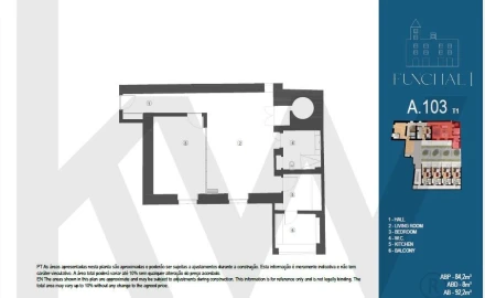 Apartamento T1 para Venda em Funchal (Se)