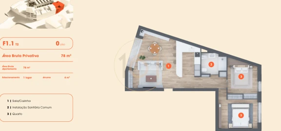 Apartamento T2 para Venda em Lordelo do Ouro e Massarelos