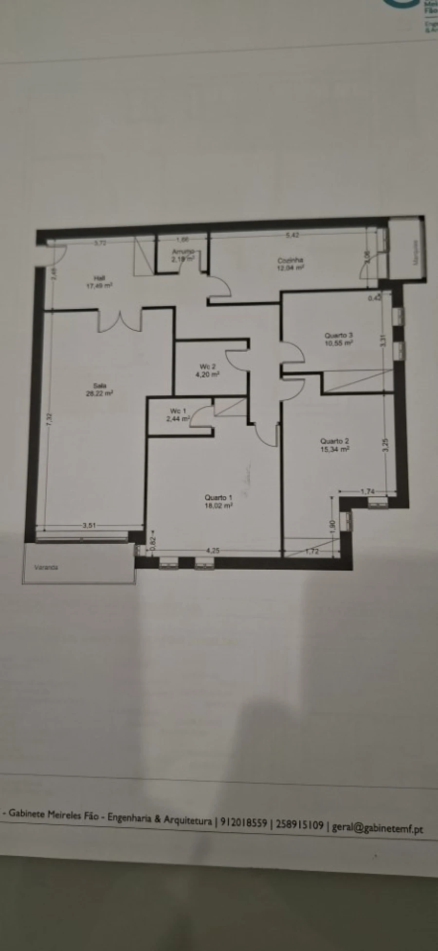 Apartamento T3 para Venda em Póvoa de Varzim, Beiriz e Argivai Planta 1