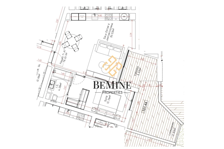 Apartamento T1 para Venda em Camara de Lobos Planta 1