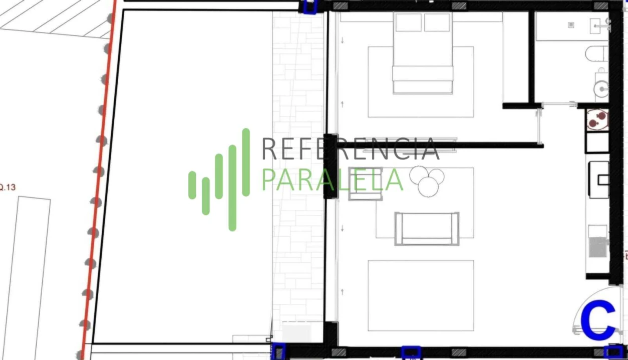 Apartamento T1 para Venda em Palmeira de Faro e Curvos Foto 8