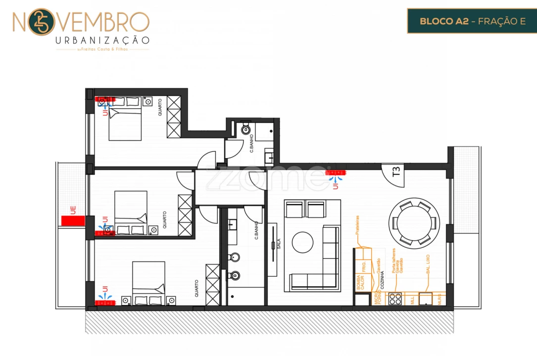Apartamento T3 para Venda em Povoa de Lanhoso (N. Senhora do Amparo) Foto 34