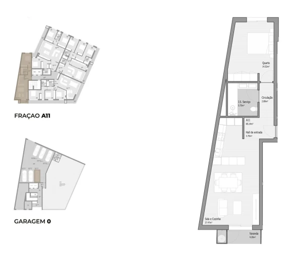 Apartamento T1 para Venda em Bougado (São Martinho e Santiago) Foto 15