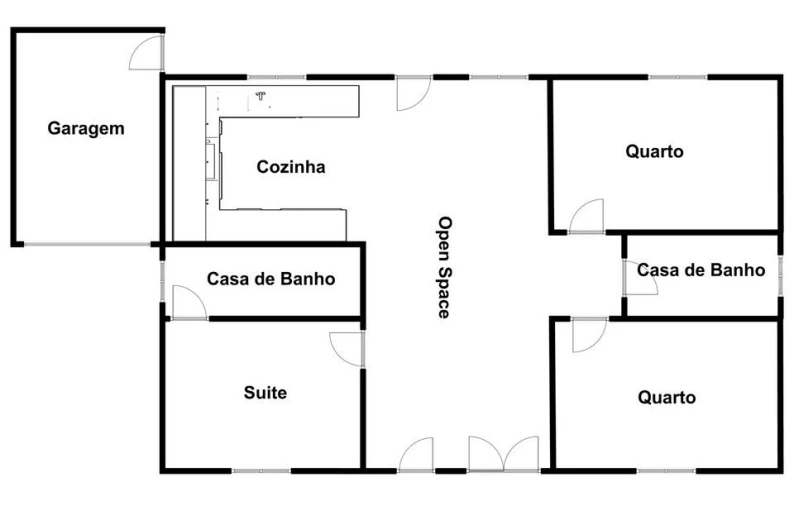 Moradia T3 para Venda em Glória do Ribatejo e Granho Planta 1