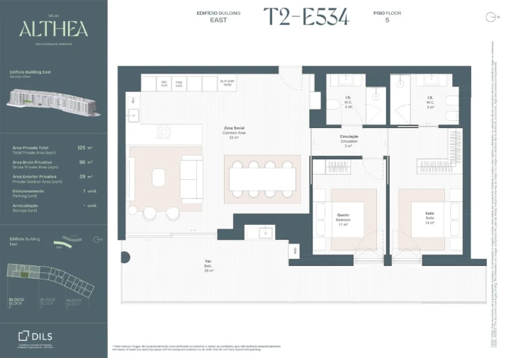 Apartamento T2 para Venda em Queluz e Belas Planta 1