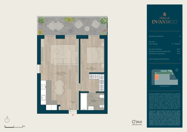 Apartamento T1 para Venda em Mina de Água Planta 1