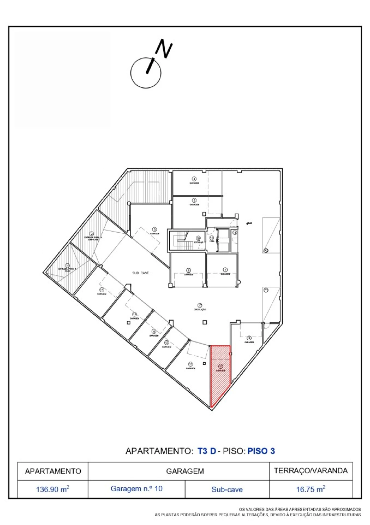 Apartamento T3 para Venda em Tavarede Planta 3