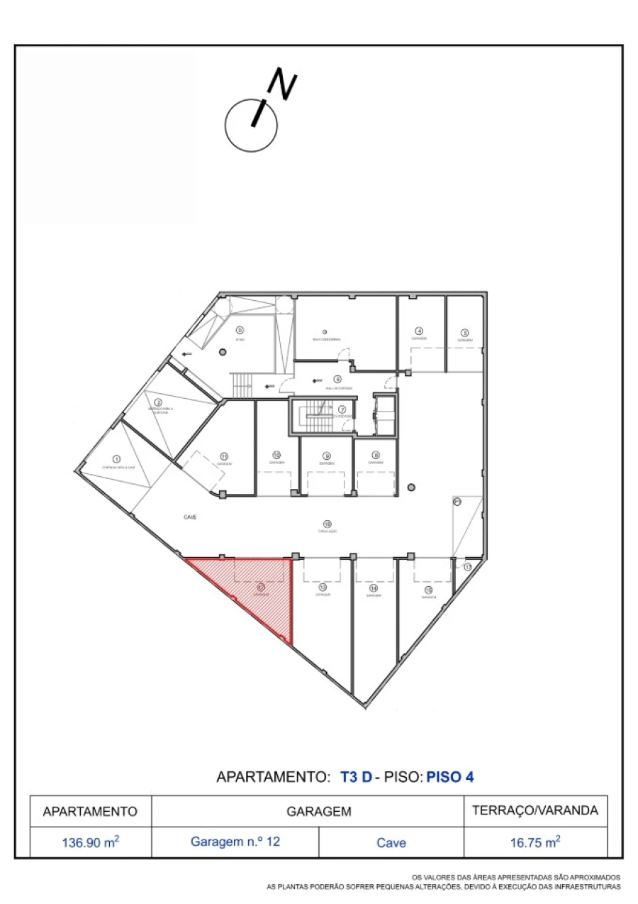 Apartamento T3 para Venda em Tavarede Planta 3