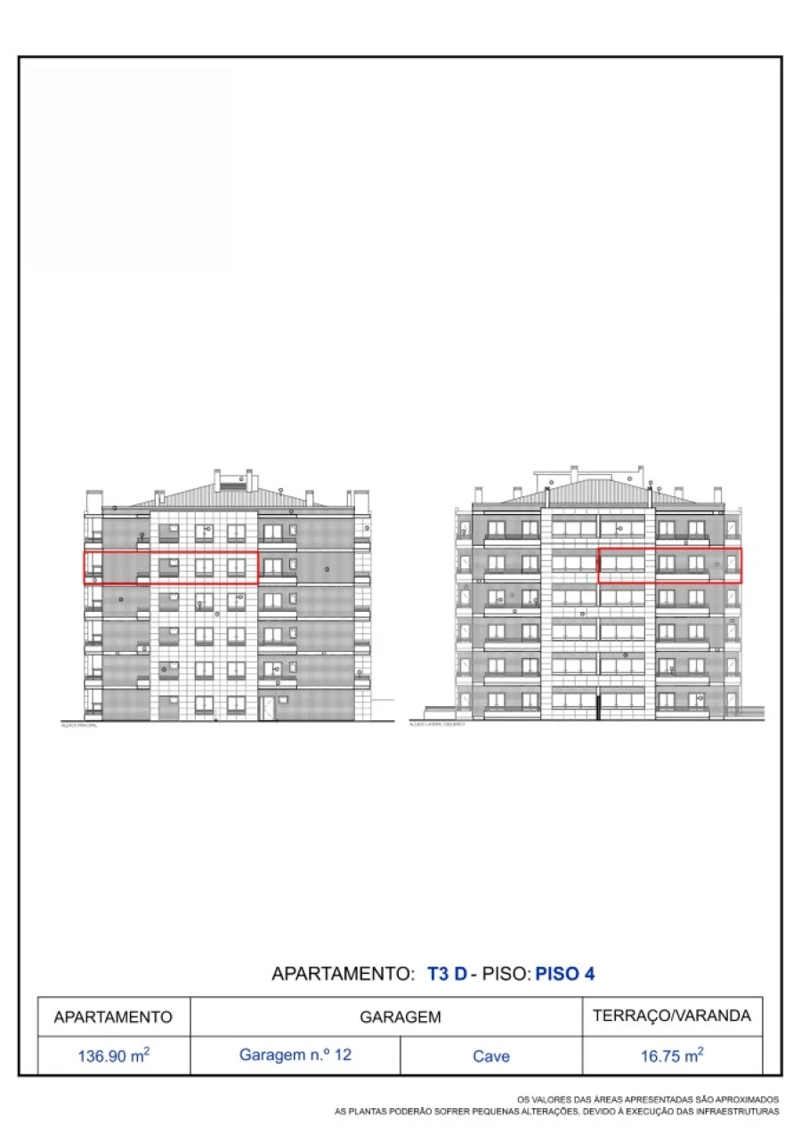 Apartamento T3 para Venda em Tavarede Planta 2