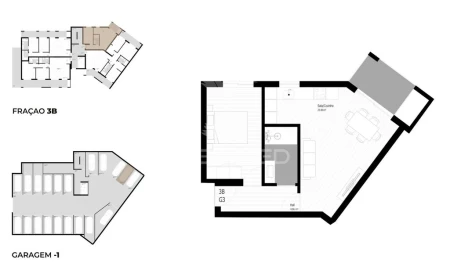 Apartamento T1 para Venda em Pedrouços
