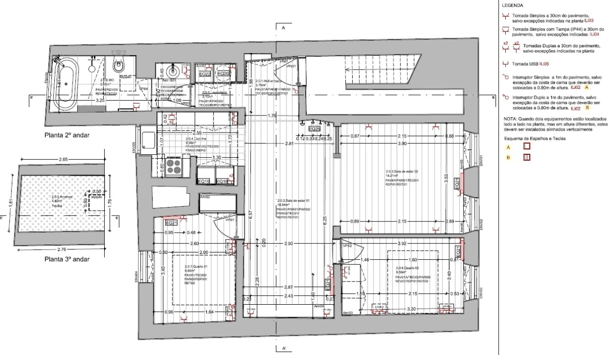 Apartamento T2 para Venda em Estrela Planta 2