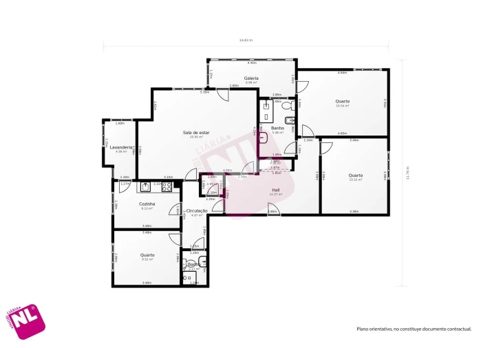 Apartamento T3 para Arrendamento em Oeiras e São Julião da Barra, Paço de Arcos e Caxias Planta 1