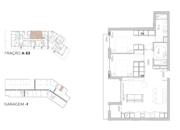 Apartamento T2 para Venda em Oliveira do Douro Planta 1