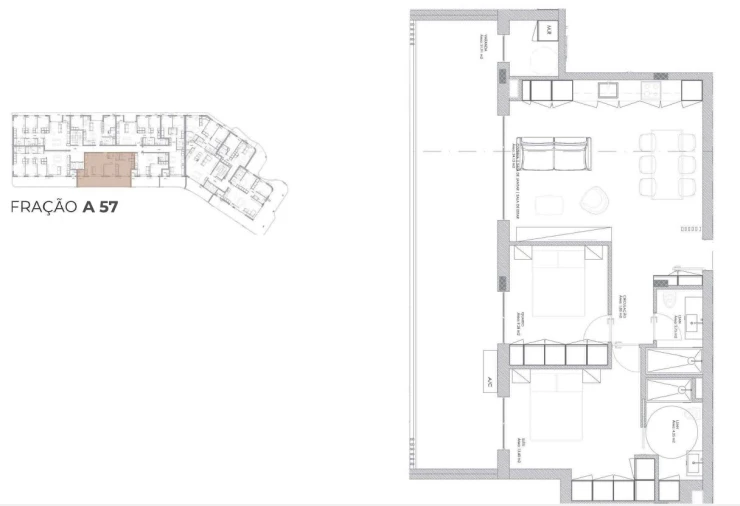 Apartamento T2 para Venda em Oliveira do Douro Planta 1