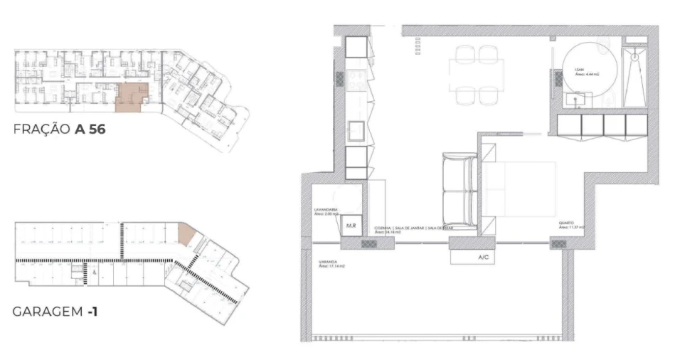 Apartamento T1 para Venda em Oliveira do Douro Planta 1