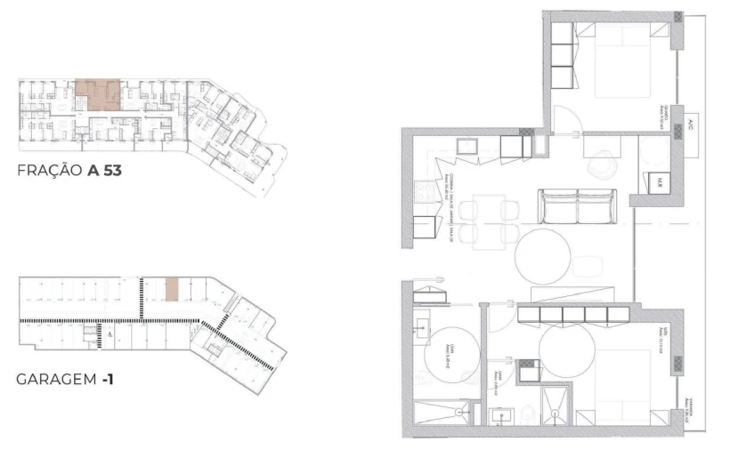 Apartamento T2 para Venda em Oliveira do Douro Planta 1