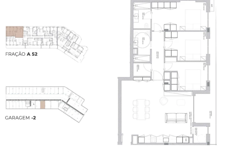 Apartamento T3 para Venda em Oliveira do Douro Planta 1