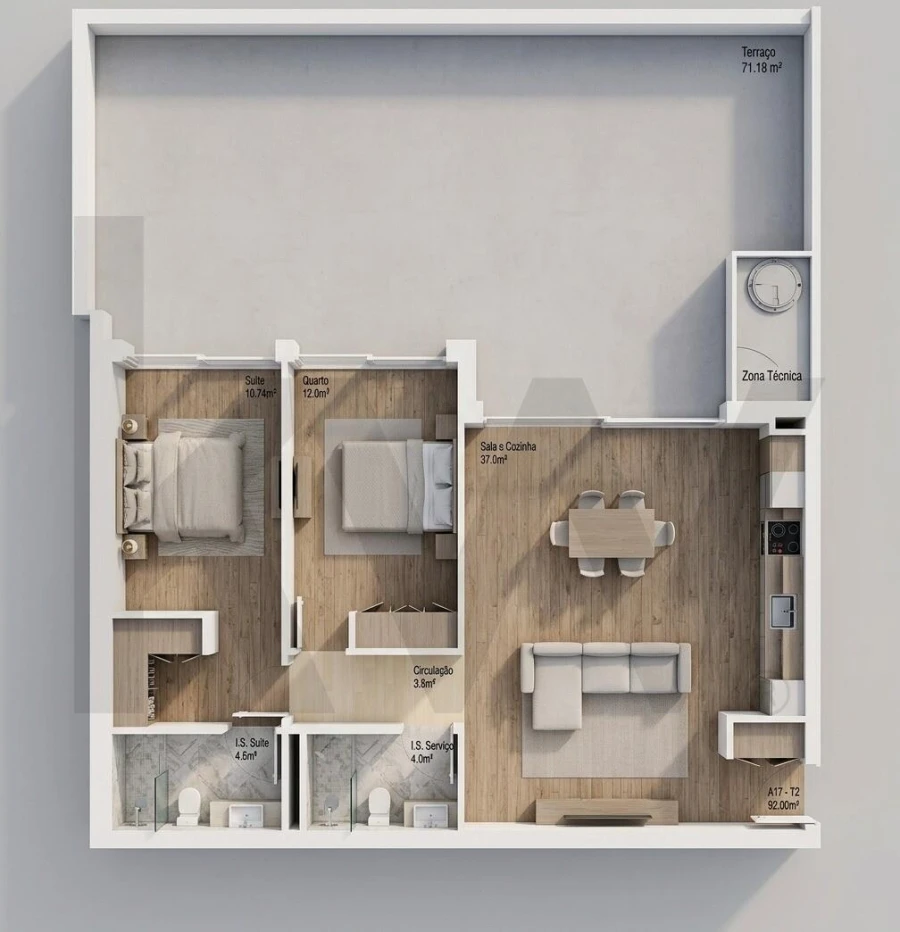 Apartamento T2 para Venda em Fânzeres e São Pedro da Cova Foto 18