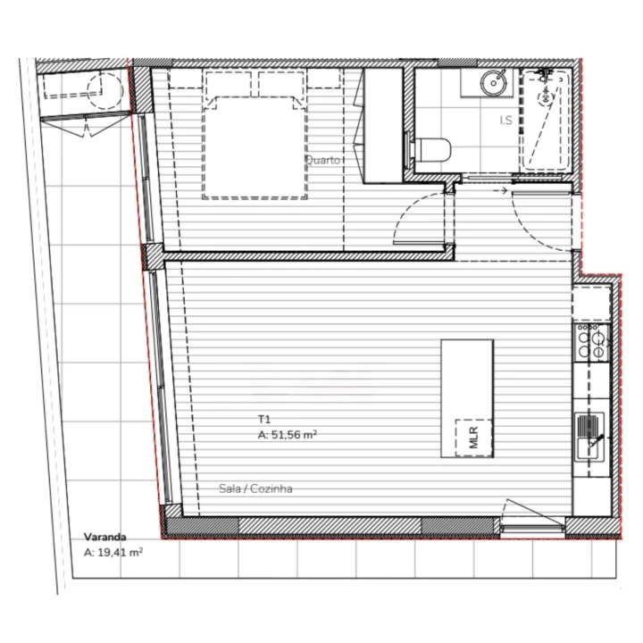 Apartamento T1 para Venda em Santa Marinha e São Pedro da Afurada Foto 10